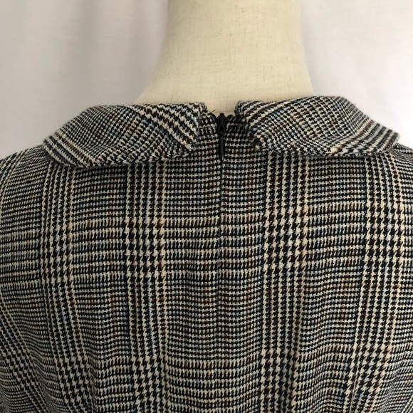 SHEIN Grey plaid Peter Pan collar dress SIZE Lge - Picture 6 of 7